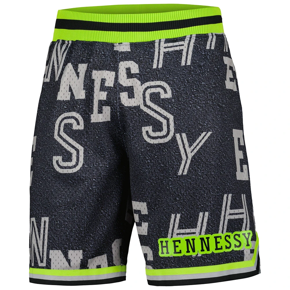 Short NBA x Hennessy Neon Concrete Game Day noir Mitchell & Ness pour hommes