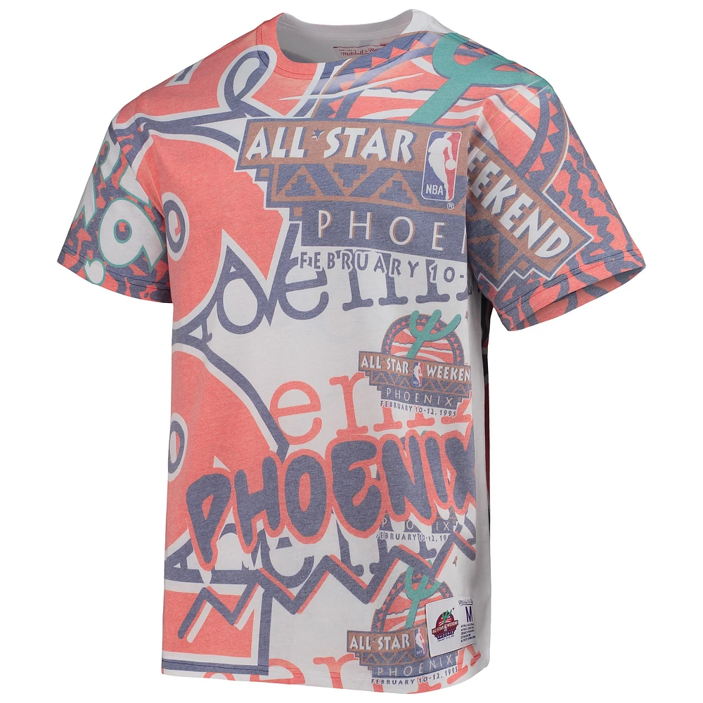 Men's Mitchell & Ness White NBA All-Star Game Hardwood Classics Jumbotron T-Shirt