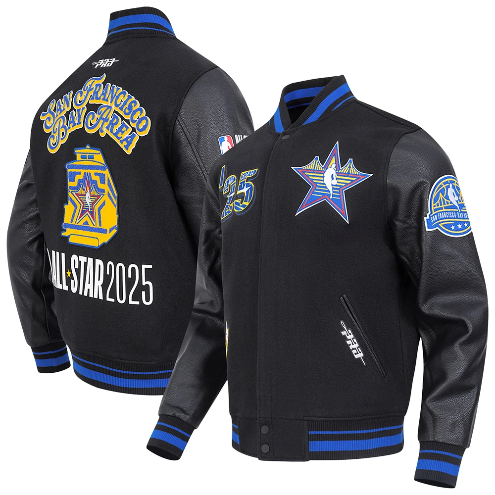 Unisex Pro Standard  Black 2025 NBA All-Star Game Wool Varsity Full-Snap Jacket