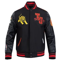 Veste en satin unisexe Pro Standard noire 2025 NBA All-Star Game x HBCU à boutons-pression