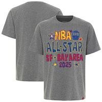 Unisex Sportiqe  Heather Gray 2025 NBA All-Star Game Duke Boxy T-Shirt