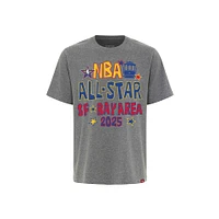 Unisex Sportiqe  Heather Gray 2025 NBA All-Star Game Duke Boxy T-Shirt