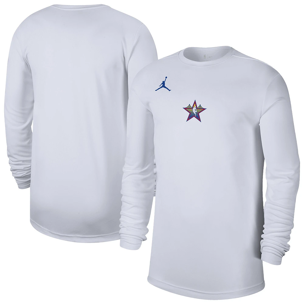 T-shirt à manches longues unisexe Jordan Brand blanc 2025 NBA All-Star Game Legend Performance