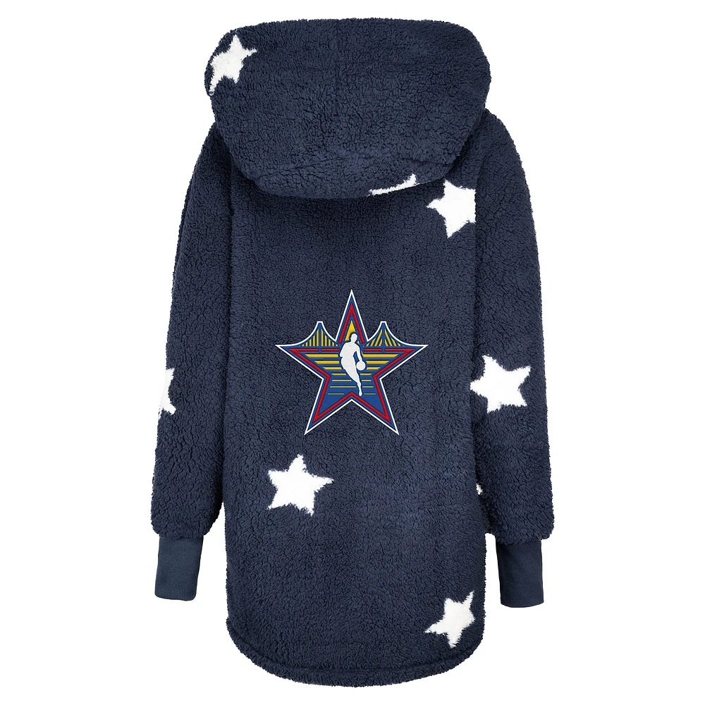 Sweat à capuche ouvert unisexe bleu marine NBA All-Star Game 2025