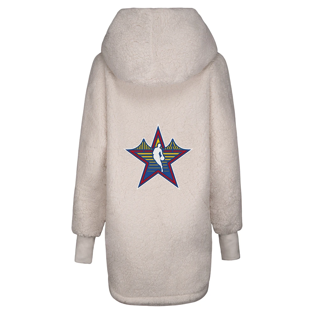 Sweat à capuche ouvert unisexe blanc NBA All-Star Game 2025 Lounger
