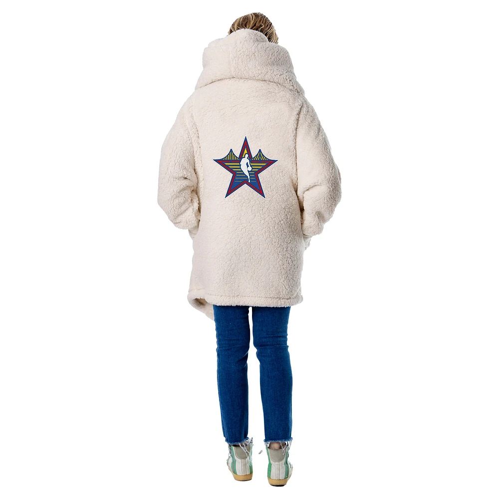 Sweat à capuche ouvert unisexe blanc NBA All-Star Game 2025 Lounger