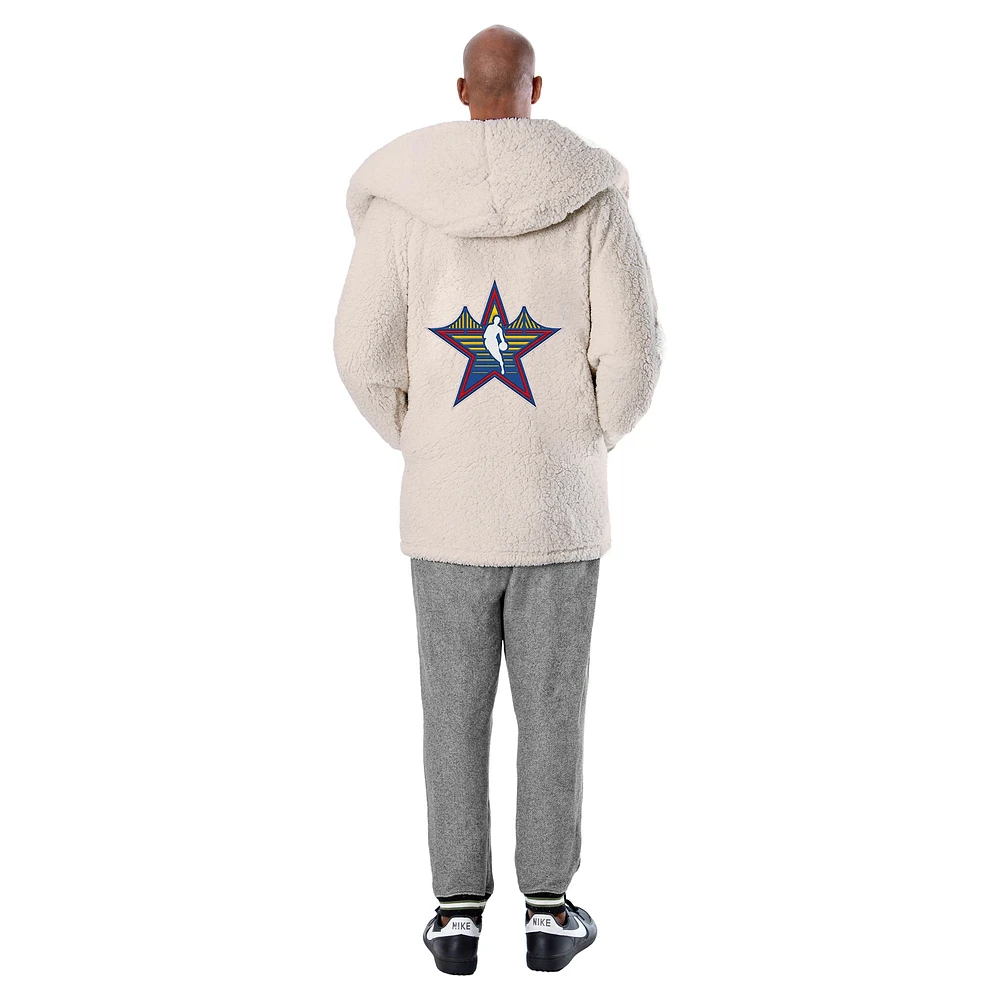 Sweat à capuche ouvert unisexe blanc NBA All-Star Game 2025 Lounger