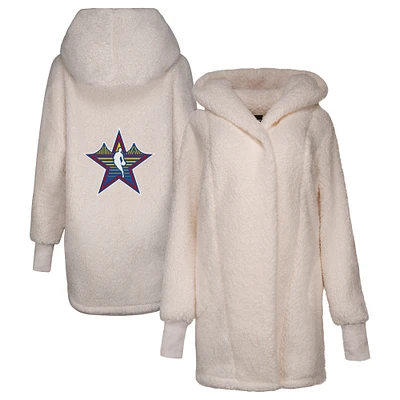 Sweat à capuche ouvert unisexe blanc NBA All-Star Game 2025 Lounger