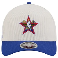 Youth New Era 2025 NBA All-Star Game Cream/Blue Big Star Corduroy 9FORTY Adjustable Hat