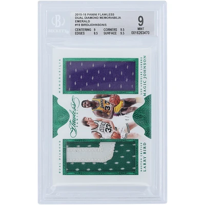 Magic Johnson & Larry Bird 2015-16 Panini Flawless Dual Relic #DD-LBMJ #4/5 BGS 9 cartes authentifiées - Sous-grades 9, 9.5, 8.5, 9.5