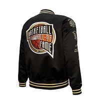 Men's Mitchell & Ness Vince Carter Black 2024 Basketball Hall of Fame Full-Snap Satin Jacket