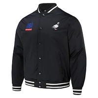 Men's NBA x Staple Black All Teams Pennant Woven Full-Snap Jacket