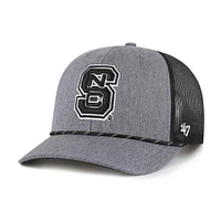 Men's '47  Gray NC State Wolfpack Carbon Rope Adjustable Hat
