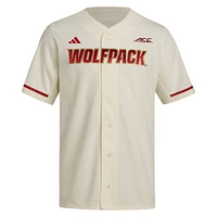 Maillot de baseball réplique NC State Wolfpack pour homme adidas Cream