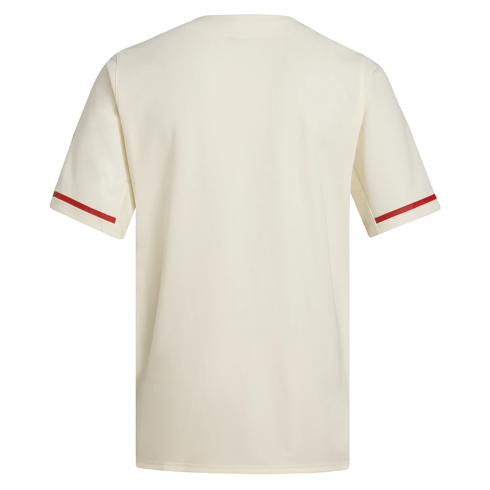 Maillot de baseball réplique NC State Wolfpack pour homme adidas Cream