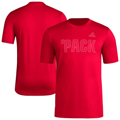 Men's adidas  Red NC State Wolfpack Locker Local Impression AEROREADY T-Shirt