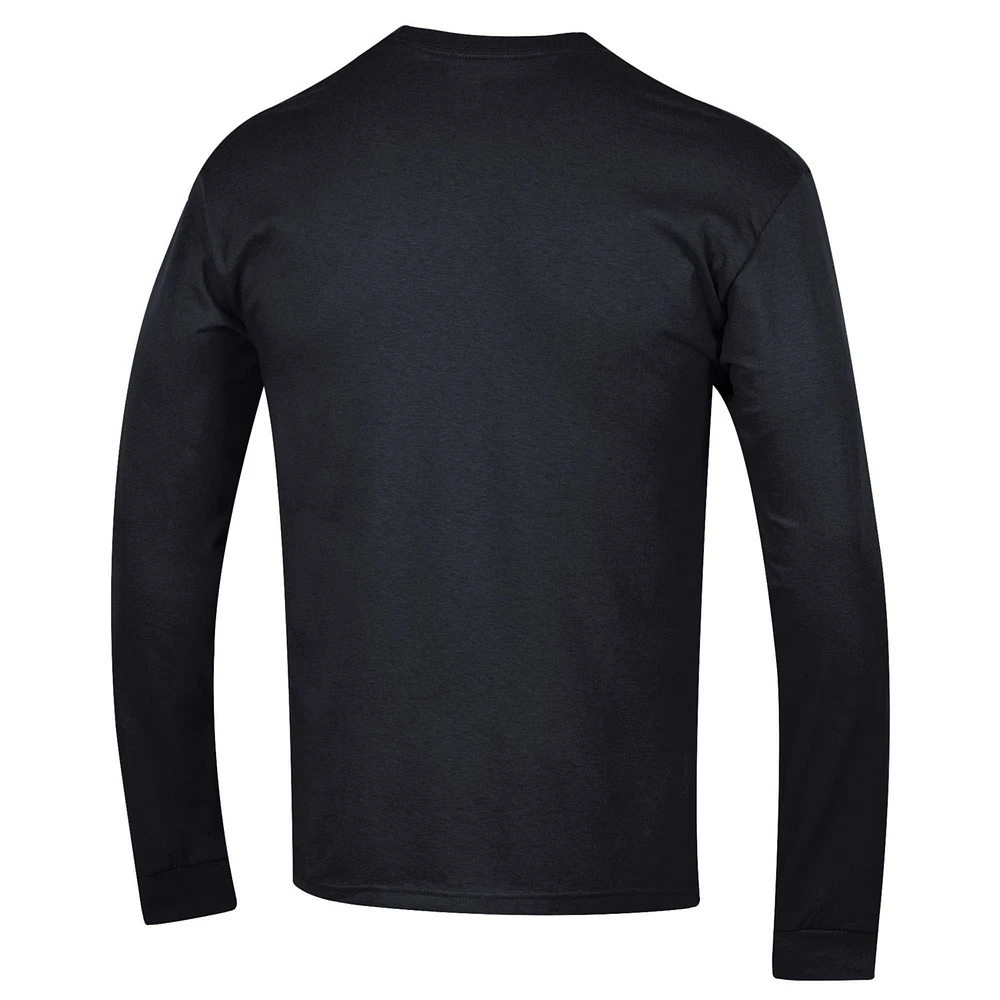Men's Champion  Black NC State Wolfpack Arch Over Logo Long Sleeve T-Shirt