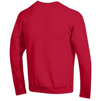 Men's Champion  Red NC State Wolfpack Arch Over Logo Pullover Sweatshirt