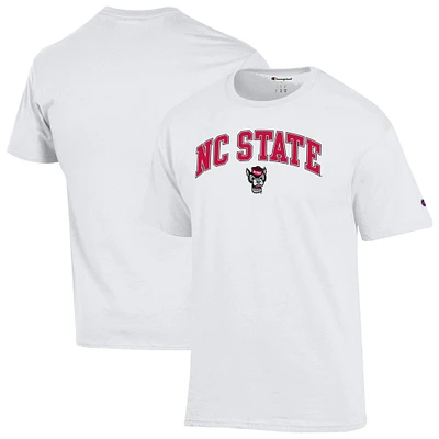 T-shirt blanc avec logo arqué NC State Wolfpack pour homme