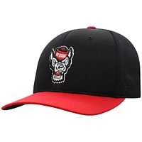 Men's Top of the World  Black NC State Wolfpack Reflex Fitted Hat