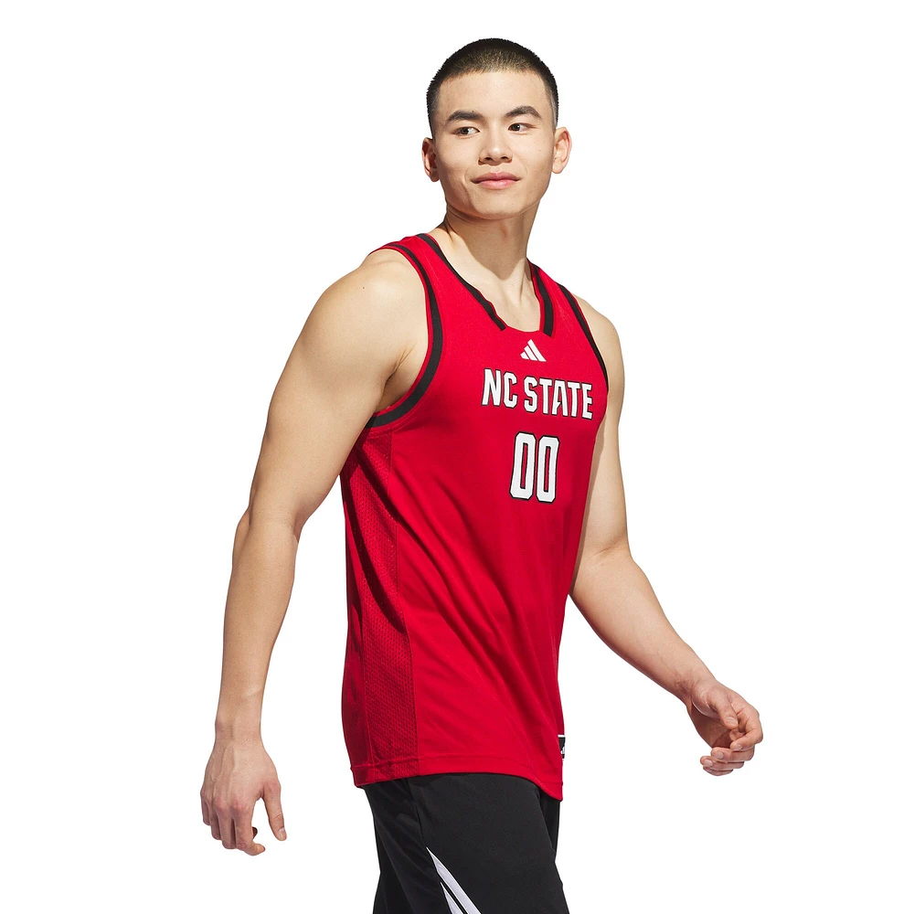 Maillot réplique Swingman rouge NC State Wolfpack pour homme adidas #00