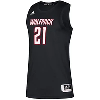 Men's adidas #21 Black NC State Wolfpack Swingman Jersey