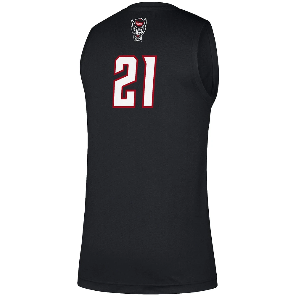 Men's adidas #21 Black NC State Wolfpack Swingman Jersey