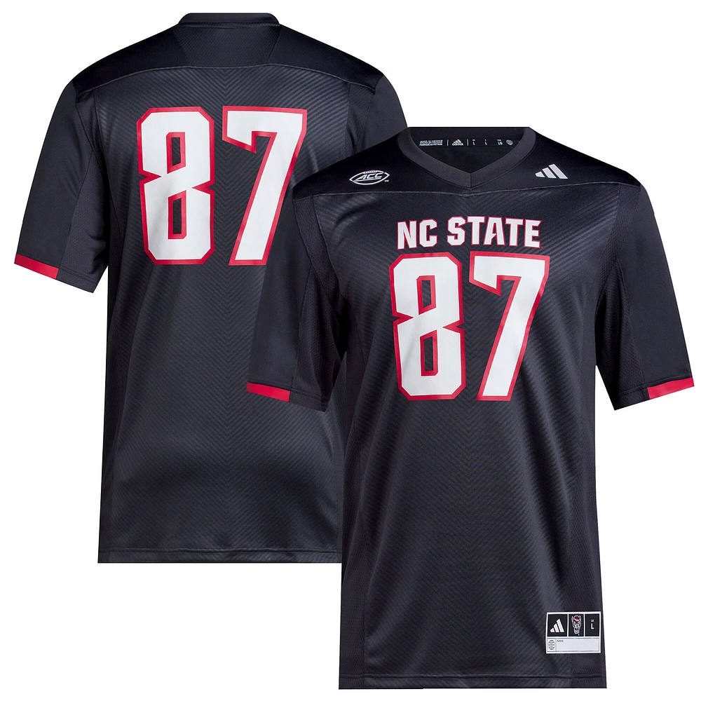 Maillot adidas #87 NC State Wolfpack Premier pour homme, noir