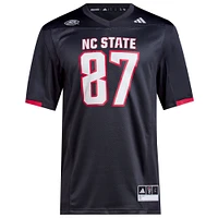 Maillot adidas #87 NC State Wolfpack Premier pour homme, noir