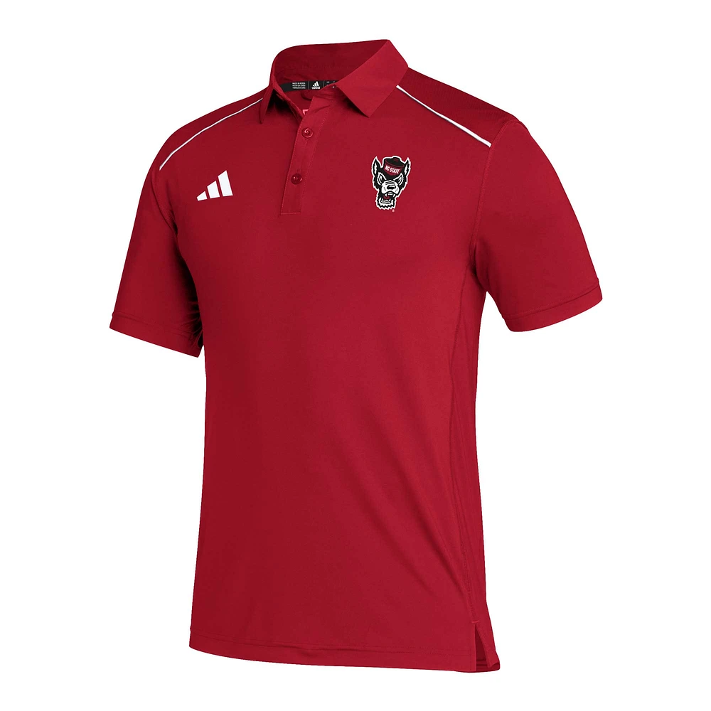 Polo AEROREADY pour entraîneurs NC State Wolfpack adidas rouge homme