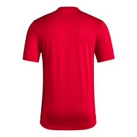 Men's adidas Red NC State Wolfpack Locker On-Court The Fade Pregame AEROREADY T-Shirt