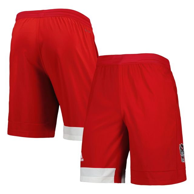 Short d'entraînement adidas NC State Wolfpack rouge pour homme