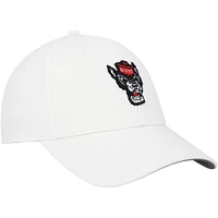 Casquette flexible adidas NC State Wolfpack 2021 Sideline Coaches pour hommes, blanche