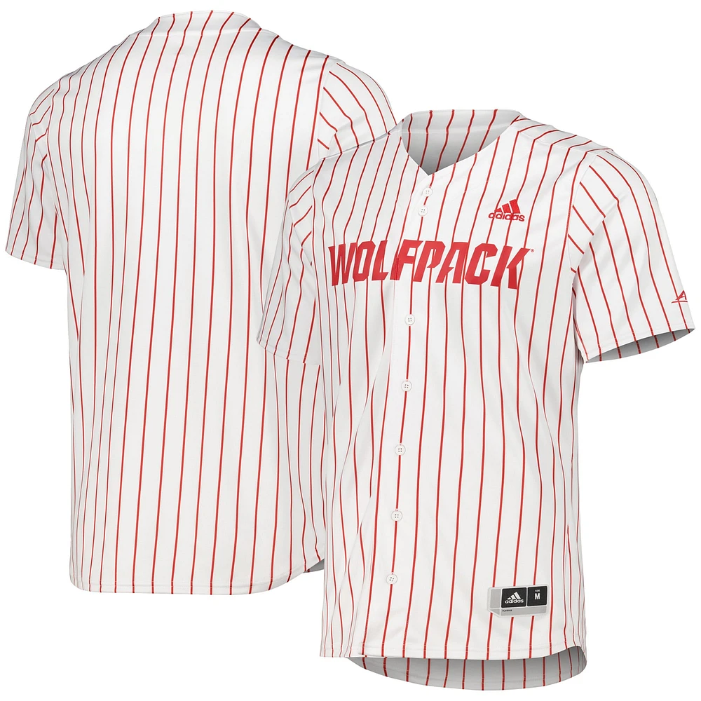 Maillot de baseball réplique NC State Wolfpack adidas blanc pour hommes