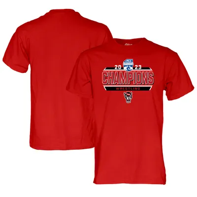 NC State Wolfpack Blue 84 2023 ACC Wrestling Tournament Champions T-Shirt - Red