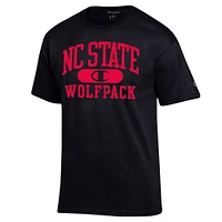 Men's Champion Black NC State Wolfpack Arch Pill T-Shirt