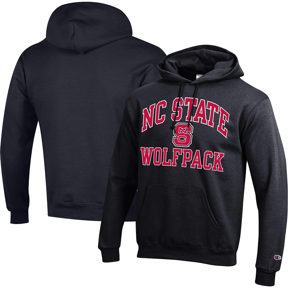 Sweat à capuche noir Champion NC State Wolfpack High Motor pour homme