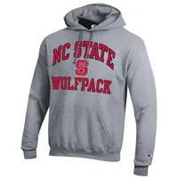 Sweat à capuche Champion NC State Wolfpack High Motor gris chiné pour homme