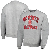 Men's Champion Heather Gray NC State Wolfpack High Motor Pullover Sweatshirt