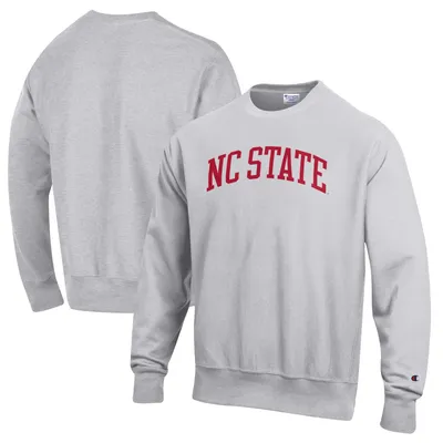 NC State Wolfpack Champion Reverse Weave Fleece Crewneck Sweatshirt - Heathered Gray