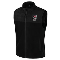 Men's Colosseum  Black NC State Wolfpack Block The Sun Full-Zip Vest