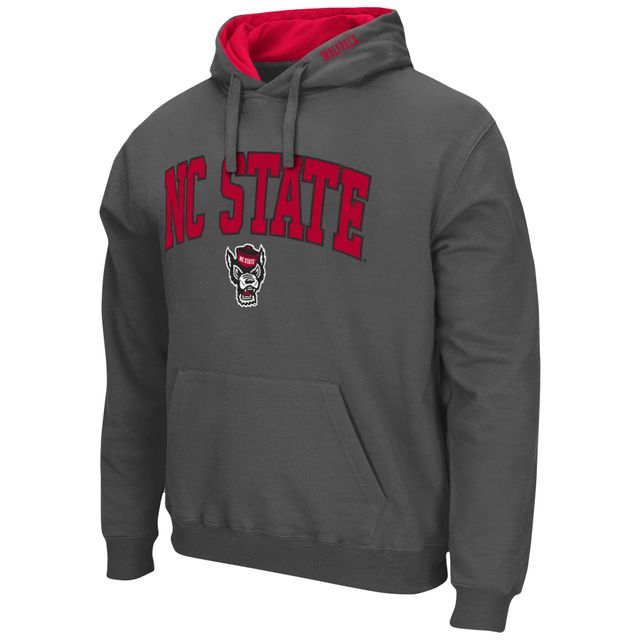 Sweat à capuche Colosseum Charcoal NC State Wolfpack Arch & Logo 3.0 pour homme