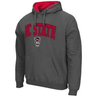 Men's Colosseum Charcoal NC State Wolfpack Arch & Logo 3.0 Pullover Hoodie