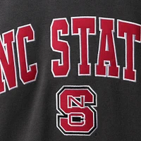 Men's Colosseum Charcoal NC State Wolfpack Arch & Logo Crew Neck Sweatshirt