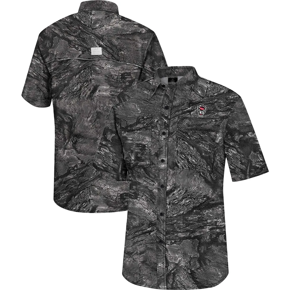 Lids NC State Wolfpack Colosseum Realtree Aspect Charter Full-Button Fishing  Shirt - Charcoal
