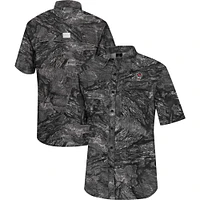 Chemise de pêche Colosseum Charcoal NC State Wolfpack Realtree Aspect Charter pour homme