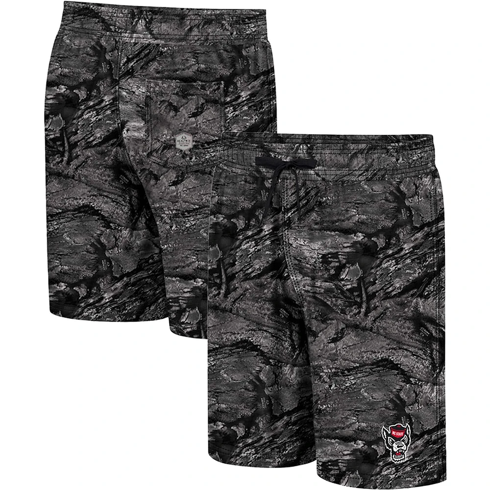 Short de bain Colosseum Charcoal NC State Wolfpack Realtree Aspect Ohana pour homme