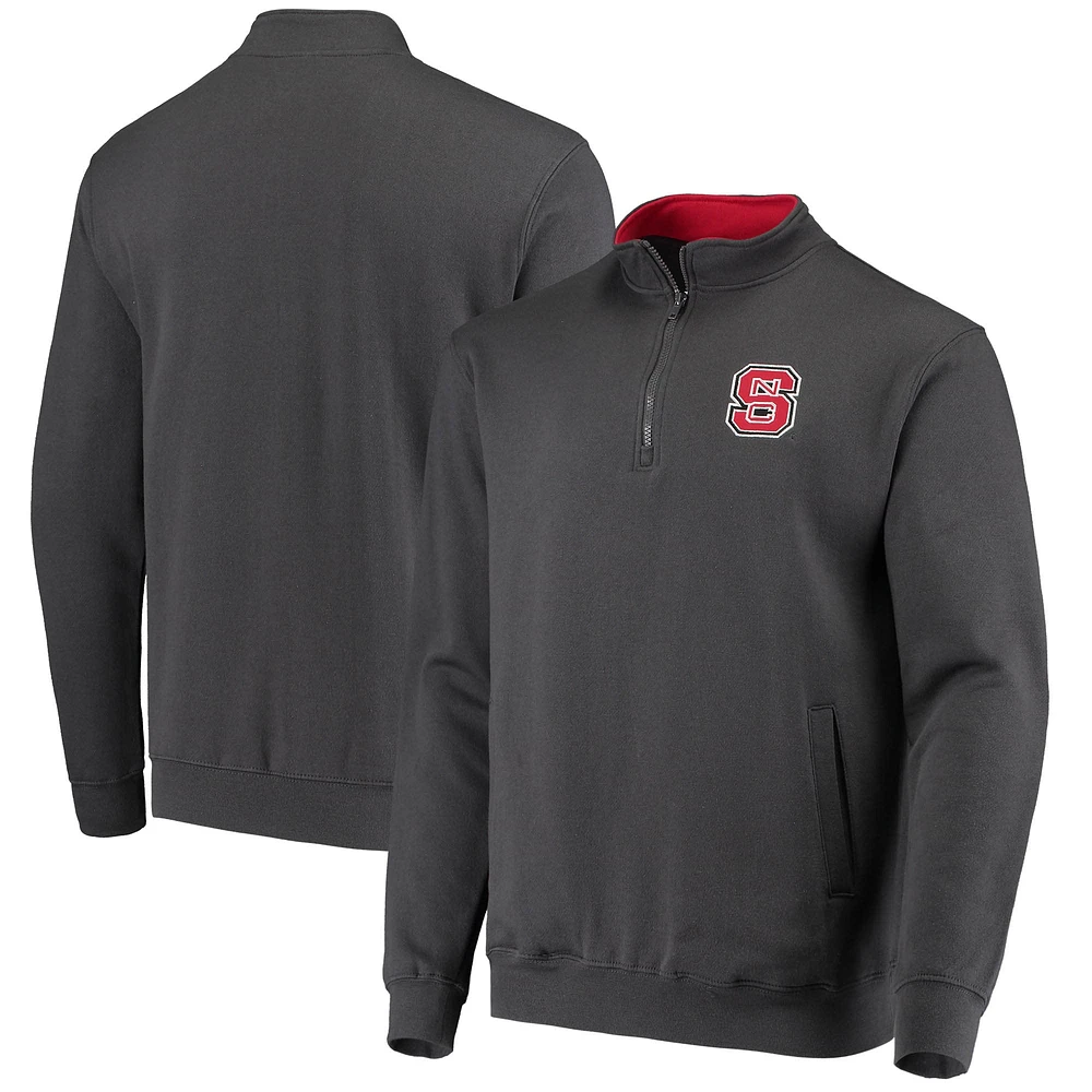 Veste Colosseum Charcoal NC State Wolfpack Tortugas Logo Quarter-Zip pour homme