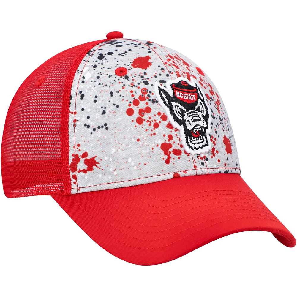 Casquette snapback Colosseum gris/rouge NC State Wolfpack Love Fern pour homme