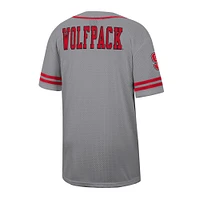 Men's Colosseum Gray NC State Wolfpack Free Spirited Baseball Jersey